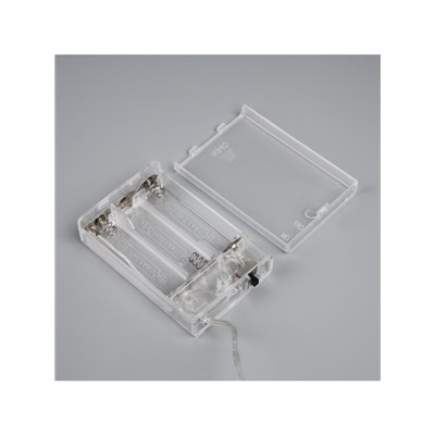 Гирлянда «Нить-грозди» 120 см, нить прозрачная, «Снежинки», 30 LED, 4.5В, батарейки ААх3 (нет в комплекте), свечение тёплое белое