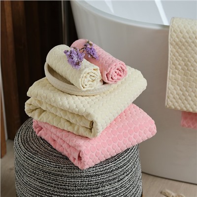 Полотенце махровое Love Life «Комфорт» 70×140 см, молочный, 100% хл, 500 г/м²