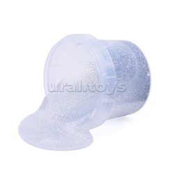 Слайм "Стекло" с серебрянными блестками, 90 гр