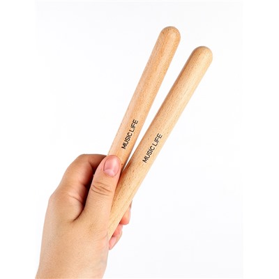 Набор ритмических палочек, 2 шт., Клавесы Music Life, 20×4×2 см