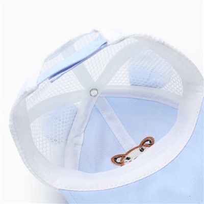 Кепка «Бейсболка» детская, цвет голубой, размер 46-48