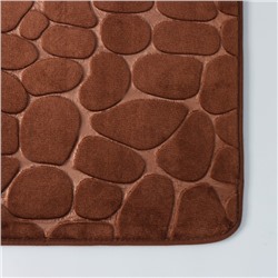 Коврик для ванной и туалета SAVANNA Memory foam, 50×80 см, коричневый