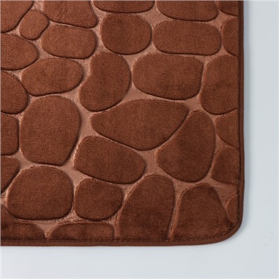 Коврик для ванной и туалета SAVANNA Memory foam, 50×80 см, коричневый
