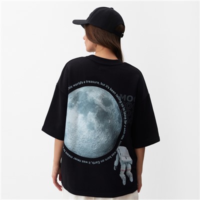 Футболка женская MIST Moon, размер 46, чёрная