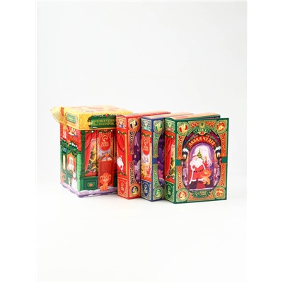 Детский новогодний подарок в виде книги, с интерактивной сказкой, конфетами и волшебным сюрпризом для ухода и творчества