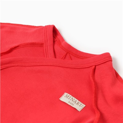 Боди детское MINAKU, рост 80-86 см, красное