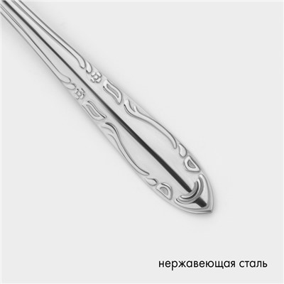 Набор столовых вилок из нержавеющей стали «Общепит», длина 19 см, толщина 0.7 мм, 6 шт., серебряный