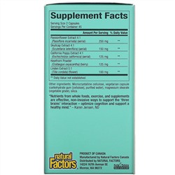 Natural Factors, 3 Brains, The Best-Sleep, 90 вегетарианских капсул