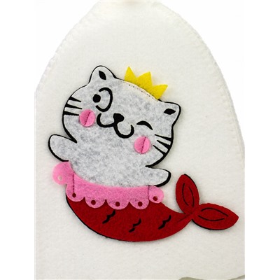 Шапка для бани и сауны «Ариэль», полиэстер, детская, белая