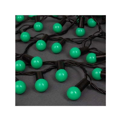 Гирлянда «Нить» 20 м с насадками «Шарики 1.5 см», IP44, тёмная нить, 200 LED, свечение зелёное, 8 режимов, 220 В
