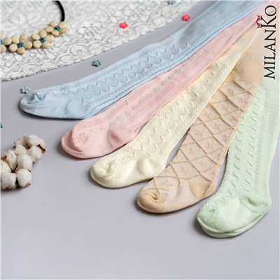 Детские колготки из натурального хлопка "косичка" MilanKo IN-001