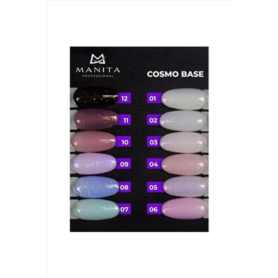 Manita Professional База для ногтей камуфлирующая с блестками №03 / Cosmo Base, 10 мл KRISTALLER, 1110306