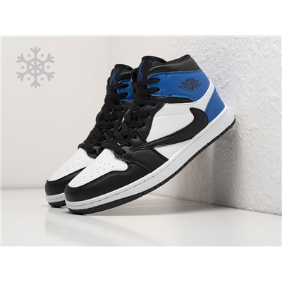 Зимние Кроссовки Nike Air Jordan 1 Mid x Travis Scott