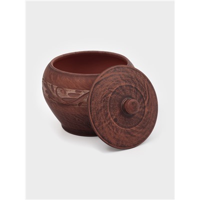 Горшок для жаркого «Ангоб», 700 мл, красная глина