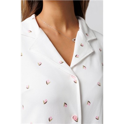 Пижама с шортами с шортами и рубашкой 410WHT НАТАЛИ, 1131172