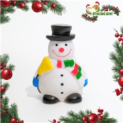 Игрушка для собак пищащая «Снеговик в шляпе», 7.5×11 см