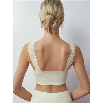 Minimi Топ Mi 1121S French Chic Майка "Топ" (кроп-топ на широких бретелях с вкладышами), PA