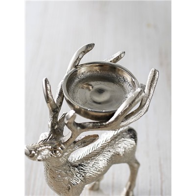 Подсвечник «Лесной олень», 13×7.5×18 см, алюминий