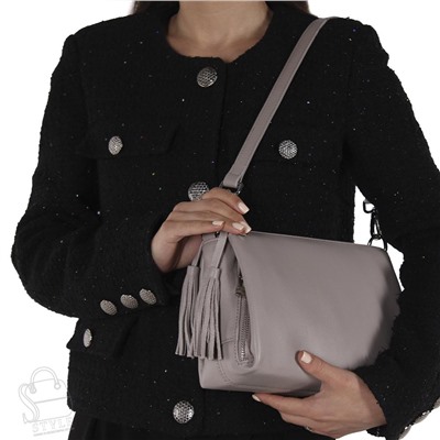 Сумка женская кожаная 8548VG l.gray Vitelli Grassi