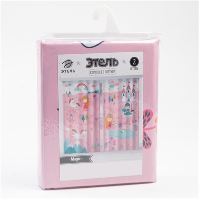 Шторы портьерные «Этель» Magic, 145×260 см, 2 шт., габардин