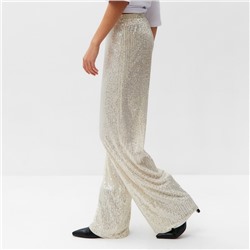 Брюки из пайеток женские MIST Celebration, размер 42, серебряные