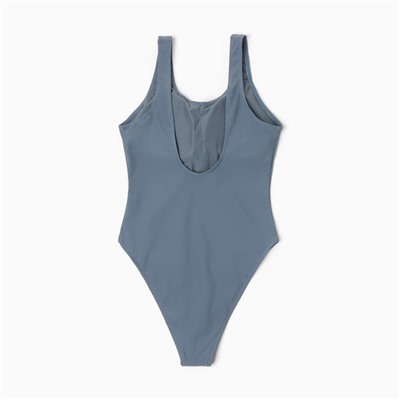 Купальник женский слитный однотонный MINAKU, размер 42, серый