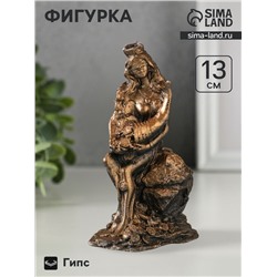 Фигурка «Богиня с рогом изобилия», 13×8×4 см, гипс под бронзу винтаж