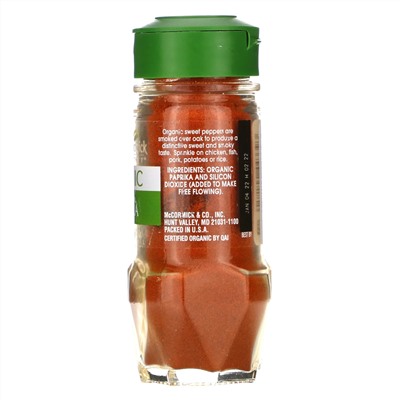McCormick Gourmet, Organic, Smoked Paprika, 1.62 oz (45 g)