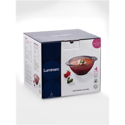 Бульонницы Luminarc, 560 мл, набор 4 шт., стекло, коричневые