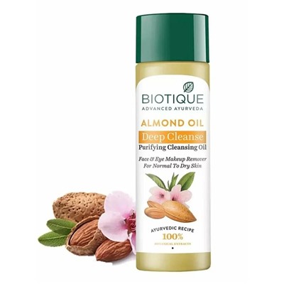 Biotique Almond Oil Eye Makeup Cleanser / Биотик Миндаль успокаивающее тоник для снятия макияжа 120 мл