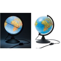 Глобус 21 см физический Рельефный с подсветкой Классик К022100013 Globen