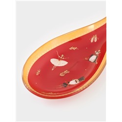 Подставка под ложку новогодняя Доляна «Сказочные истории», 21.5×7.5×1.5 см, стекло, красная