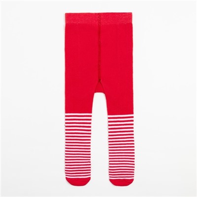 Колготки Крошка Я «Дед Мороз», красный, рост 68-74 см