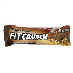 FITCRUNCH, Whey Protein Baked Bar, Chocolate Chip Cookie Dough, 12 Bars, 3.10 oz (88 g) Each