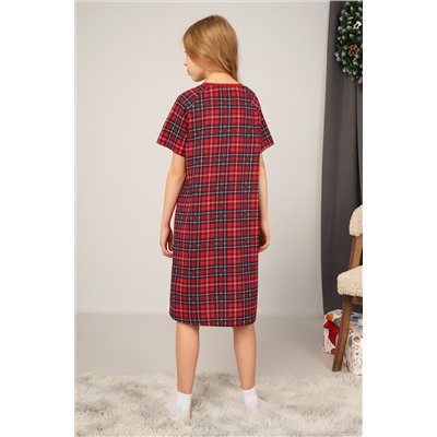 Новогодняя сорочка для девочки из хлопка Happyfox