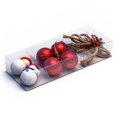 Набор новогодних украшений "Новогодние игрушки" (8шт х 22,5см)