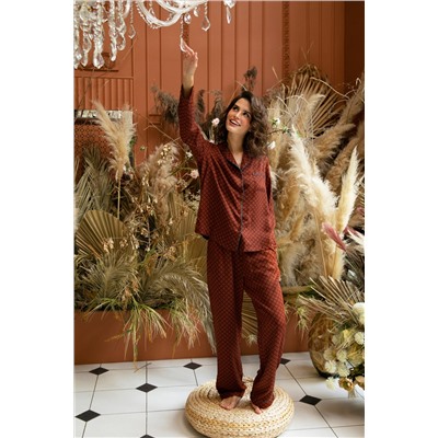 Пижама женская Mia Cara AW22WW309 Chocolate souffle