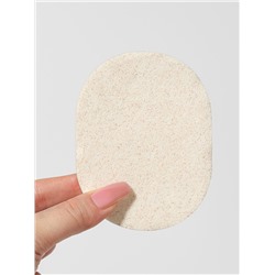 Спонж для умывания «Умывашка», 11×8×2 см, бежевый