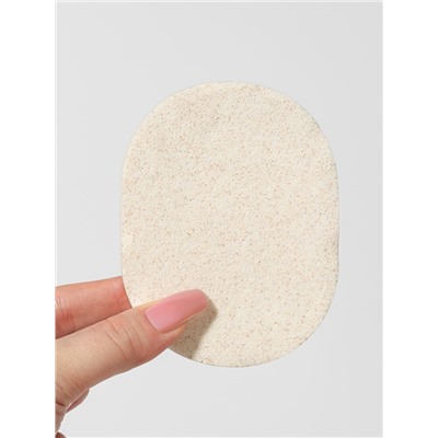 Спонж для умывания «Умывашка», 11×8×2 см, бежевый