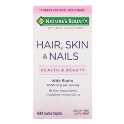Nature's Bounty, Hair, Skin & Nails, 60 капсул, покрытых оболочкой