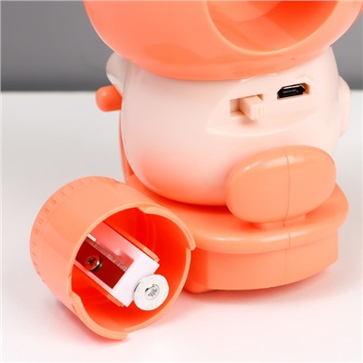 Ночник «Зайчик»LED 2 Вт USB АКБ розовый 7.5×9.5×32 см RISALUX