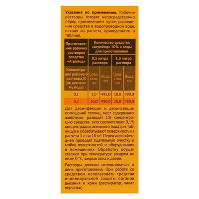 Средство антисептическое и дезинфицирующее Агройод, 100 мл