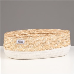 Корзина стеллажная «Сканди», 33×22×14 см, молочный