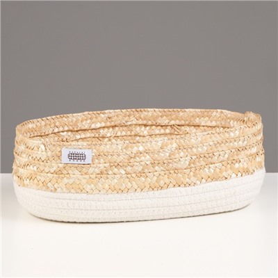 Корзина стеллажная «Сканди», 33×22×14 см, молочный