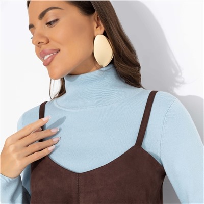 Сарафан из мягкой замши, Стильный интерес (коричневый)