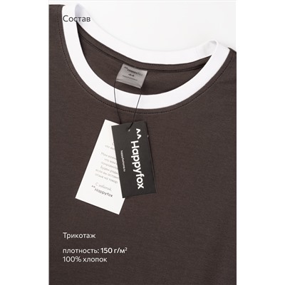 Женская базовая футболка из хлопка с кантом 3 шт. Happyfox