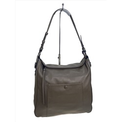 Женская сумка из натуральной кожи, цвет серый