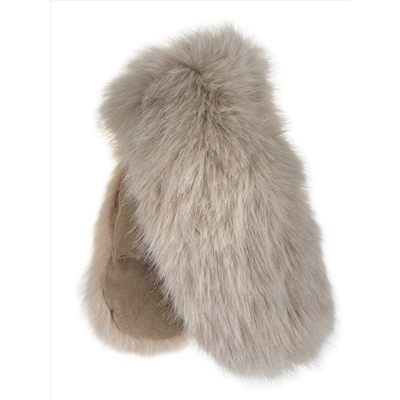 Зимние женские варежки,  цвет  бежевый