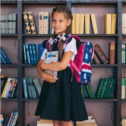 Школьный сарафан, цвет черный, рост 140