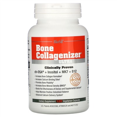 BioSil by Natural Factors, Bone Collagenizer Ultra, 120 вегетарианских капсул